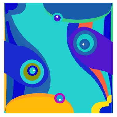 Kaynak için vektör renkli geometrik ve eğri arkaplan deseni