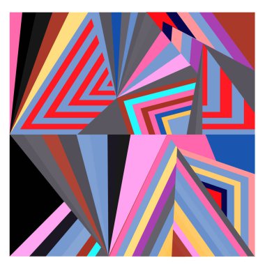 Kaynak için vektör renkli geometrik ve eğri arkaplan deseni