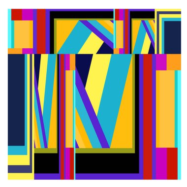 Kaynak için vektör renkli geometrik ve eğri arkaplan deseni