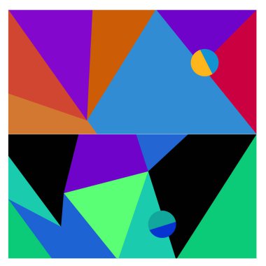 Kaynak için vektör renkli geometrik ve eğri arkaplan deseni