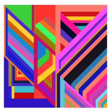 Kaynak için vektör renkli geometrik ve eğri arkaplan deseni