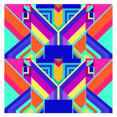 Kaynak için vektör renkli geometrik ve eğri arkaplan deseni