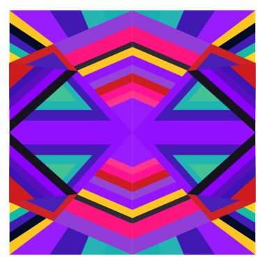 Kaynak için vektör renkli geometrik ve eğri arkaplan deseni