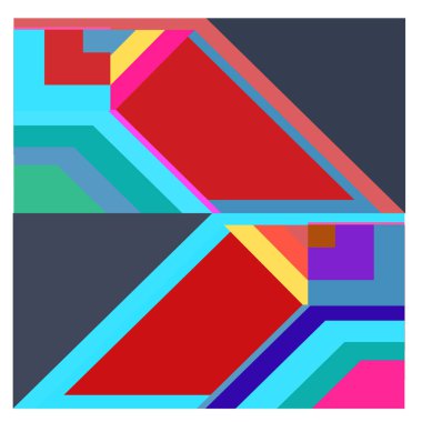 Kaynak için vektör renkli geometrik ve eğri arkaplan deseni