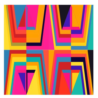 Kaynak için vektör renkli geometrik ve eğri arkaplan deseni