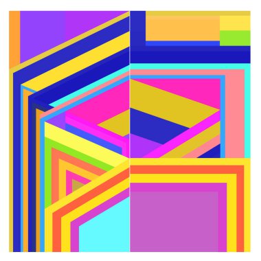 Kaynak için vektör renkli geometrik ve eğri arkaplan deseni