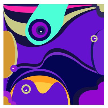 Kaynak için vektör renkli geometrik ve eğri arkaplan deseni