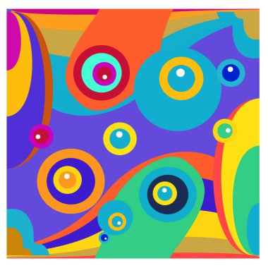 Kaynak için vektör renkli geometrik ve eğri arkaplan deseni