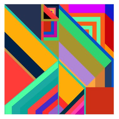 Kaynak için vektör renkli geometrik ve eğri arkaplan deseni