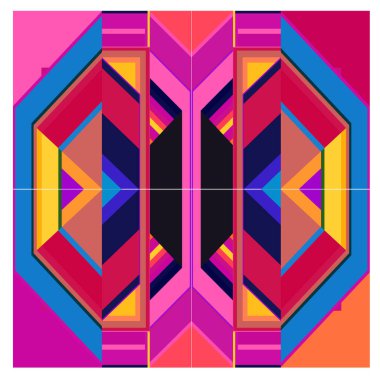 Kaynak için vektör renkli geometrik ve eğri arkaplan deseni