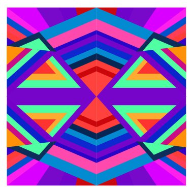 Kaynak için vektör renkli geometrik ve eğri arkaplan deseni