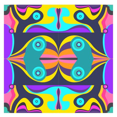 Kaynak için vektör renkli geometrik ve eğri arkaplan deseni