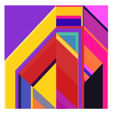 Kaynak için vektör renkli geometrik ve eğri arkaplan deseni