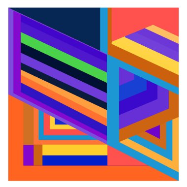 Kaynak için vektör renkli geometrik ve eğri arkaplan deseni