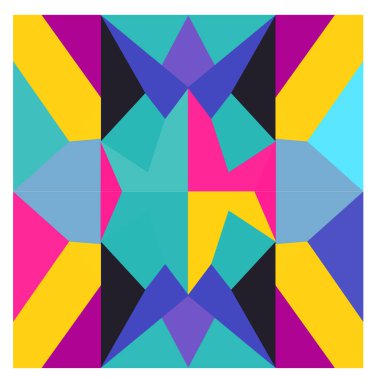 Kaynak için vektör renkli geometrik ve eğri arkaplan deseni