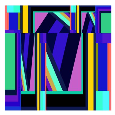 Kaynak için vektör renkli geometrik ve eğri arkaplan deseni