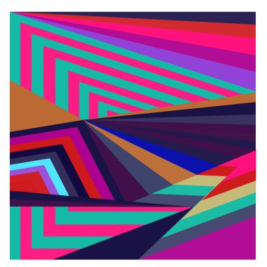 Kaynak için vektör renkli geometrik ve eğri arkaplan deseni