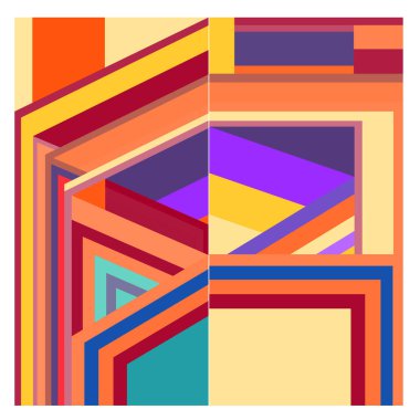 Kaynak için vektör renkli geometrik ve eğri arkaplan deseni