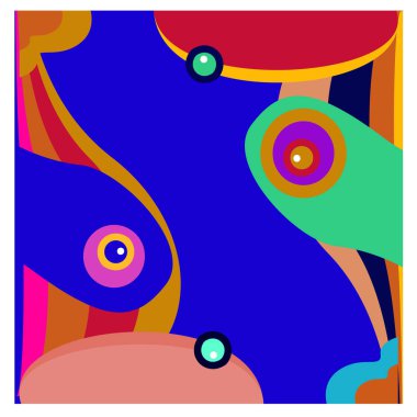 Kaynak için vektör renkli geometrik ve eğri arkaplan deseni