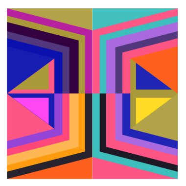 Kaynak için vektör renkli geometrik ve eğri arkaplan deseni