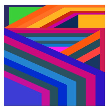 Kaynak için vektör renkli geometrik ve eğri arkaplan deseni