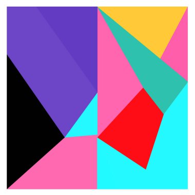 Kaynak için vektör renkli geometrik ve eğri arkaplan deseni