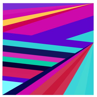 Kaynak için vektör renkli geometrik ve eğri arkaplan deseni