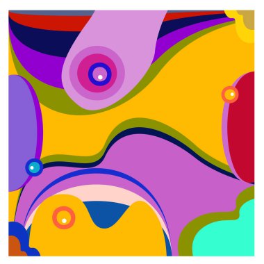 Kaynak için vektör renkli geometrik ve eğri arkaplan deseni