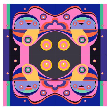 Kaynak için vektör renkli geometrik ve eğri arkaplan deseni