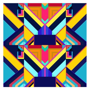 Kaynak için vektör renkli geometrik ve eğri arkaplan deseni