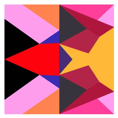 Kaynak için vektör renkli geometrik ve eğri arkaplan deseni