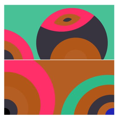 Kaynak için vektör renkli geometrik ve eğri arkaplan deseni