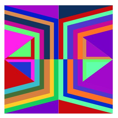 Kaynak için vektör renkli geometrik ve eğri arkaplan deseni