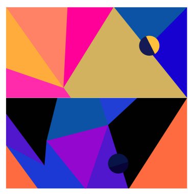 Kaynak için vektör renkli geometrik ve eğri arkaplan deseni