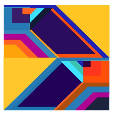 Kaynak için vektör renkli geometrik ve eğri arkaplan deseni