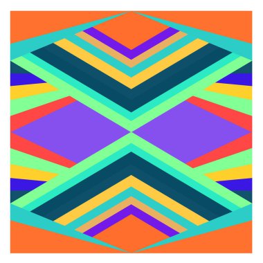 Kaynak için vektör renkli geometrik ve eğri arkaplan deseni