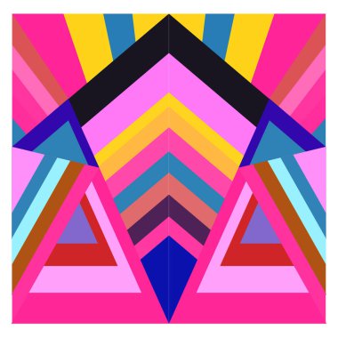 Kaynak için vektör renkli geometrik ve eğri arkaplan deseni