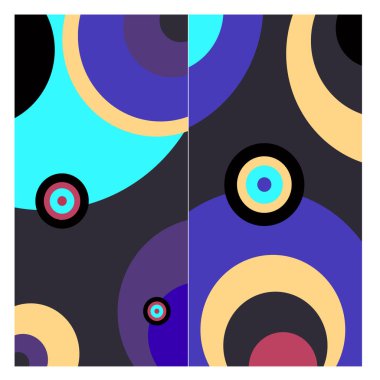 Kaynak için vektör renkli geometrik ve eğri arkaplan deseni