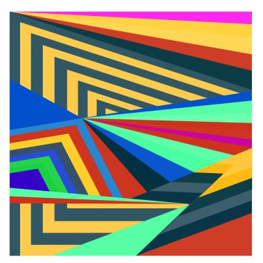 Kaynak için vektör renkli geometrik ve eğri arkaplan deseni