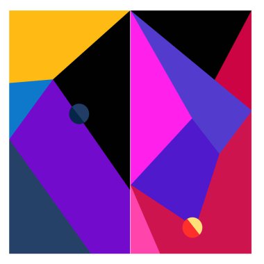 Kaynak için vektör renkli geometrik ve eğri arkaplan deseni