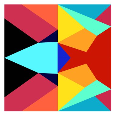 Kaynak için vektör renkli geometrik ve eğri arkaplan deseni