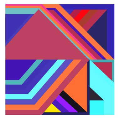 Kaynak için vektör renkli geometrik ve eğri arkaplan deseni