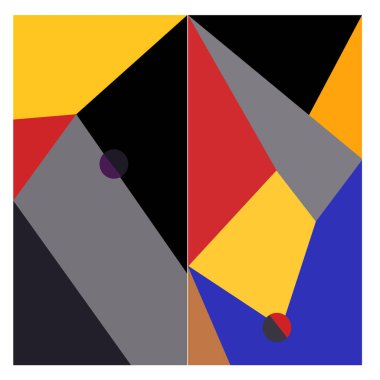 Kaynak için vektör renkli geometrik ve eğri arkaplan deseni