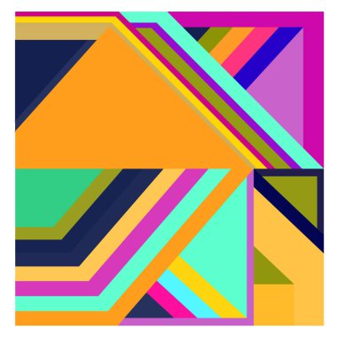 Kaynak için vektör renkli geometrik ve eğri arkaplan deseni