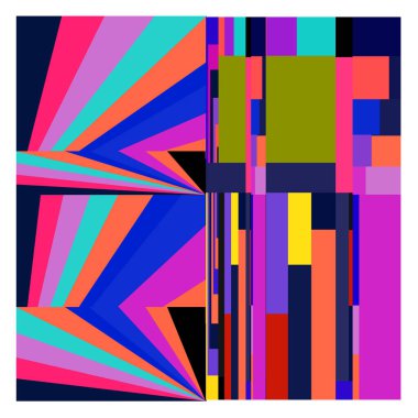 Kaynak için vektör renkli geometrik ve eğri arkaplan deseni