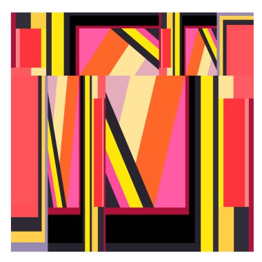 Kaynak için vektör renkli geometrik ve eğri arkaplan deseni