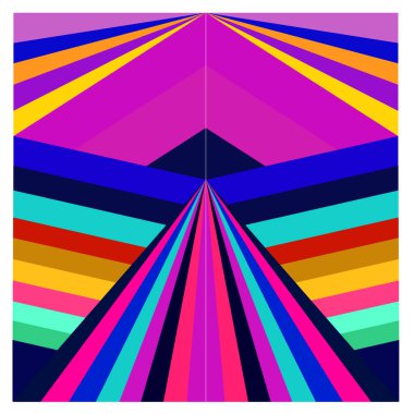 Kaynak için vektör renkli geometrik ve eğri arkaplan deseni