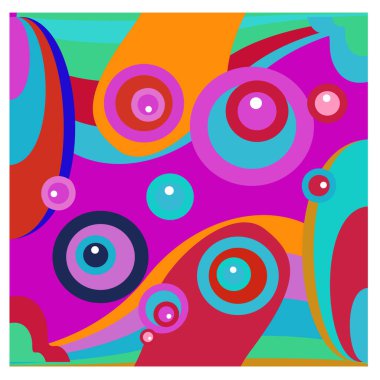 Kaynak için vektör renkli geometrik ve eğri arkaplan deseni