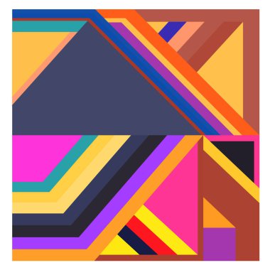 Kaynak için vektör renkli geometrik ve eğri arkaplan deseni