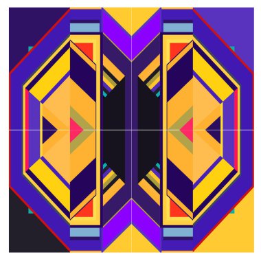 Kaynak için vektör renkli geometrik ve eğri arkaplan deseni